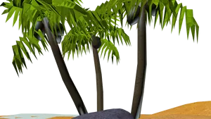 Tropical_ Night_ Coconut_ Trees PNG Image