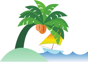 Tropical Night Sailing PNG Image