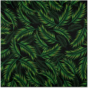 Tropical Palm Leaves Pattern PNG Image