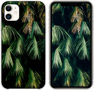 Tropical Palm Leaves Smartphone Wallpaper PNG Image