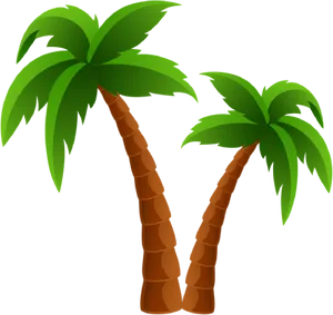 Tropical Palm Trees Vector PNG Image