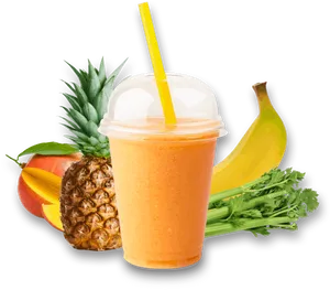 Tropical Smoothie Delight PNG Image