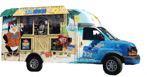 Tropical Themed Food Truck PNG Image