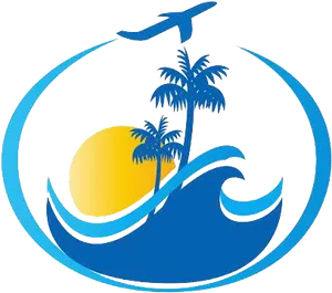 Tropical Travel Logo Design PNG Image