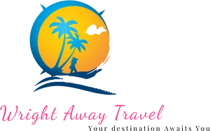 Tropical Travel Logo Design PNG Image