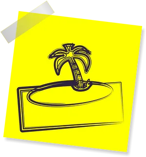 Tropical Vacation Note Icon PNG Image