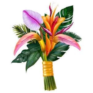 Tropical Wedding Bouquets Png Pmu PNG Image