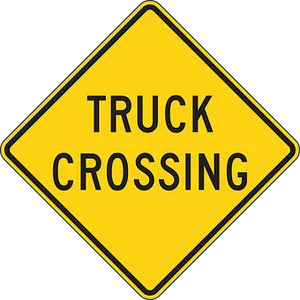 Truck Crossing Sign PNG Image