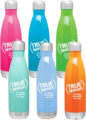 True Lemon Flavored Water Bottles PNG Image