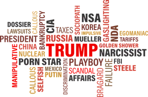 Trump Controversial Keywords Cloud PNG Image