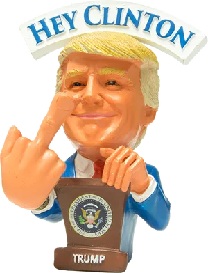 Trump Figure Gesture Middle Finger PNG Image