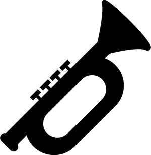 Trumpet Silhouette Graphic PNG Image