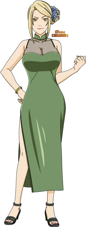 Tsunade Full Length Character Art PNG Image