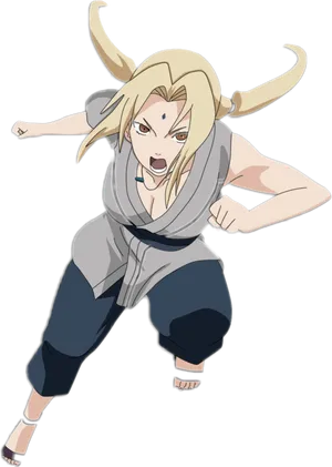 Tsunade Readyfor Battle PNG Image