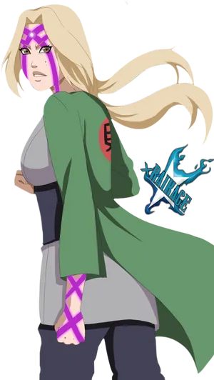 Tsunade Senju Naruto Anime Character PNG Image