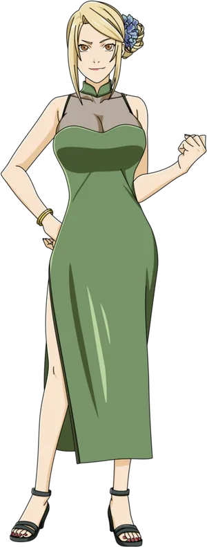 Tsunade Standing Pose Naruto PNG Image