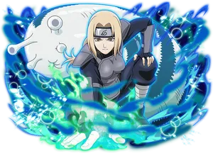 Tsunade Summoning Technique PNG Image