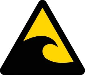 Tsunami Warning Sign Graphic PNG Image