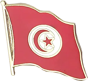 Tunisian Flag Pin PNG Image