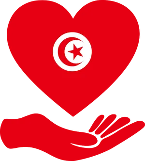 Tunisian Loveand Support PNG Image