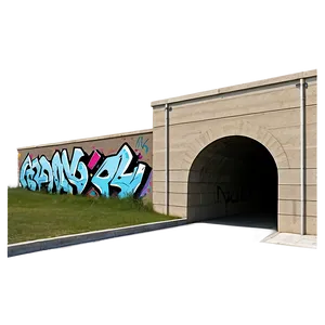 Tunnel With Graffiti Walls Png 06242024 PNG Image