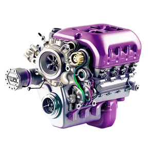 Turbocharged Car Engine Graphic Png Val PNG Image