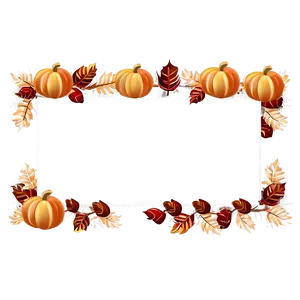 Turkey Themed Thanksgiving Border Png 06202024 PNG Image