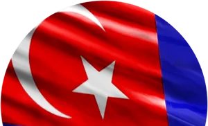 Turkish Flag Closeup Waving PNG Image