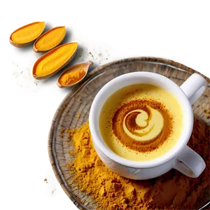 Turmeric Latte Golden Png Oye5 PNG Image