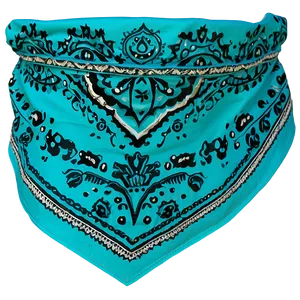 Turquoise Bandana Seamless Png Qrf95 PNG Image