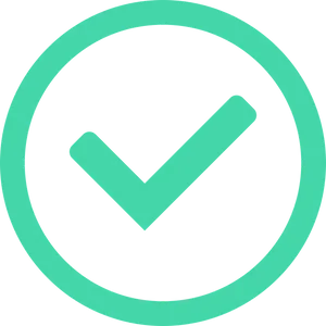 Turquoise Checkmark Icon PNG Image