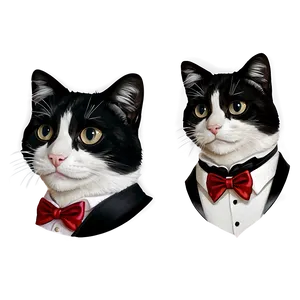 Tuxedo Cat C PNG Image