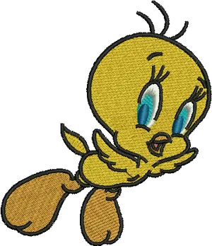 Tweety Bird Embroidery Design PNG Image