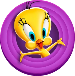 Tweety Bird Happy Pose PNG Image