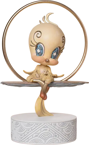 Tweety Yoga Meditation Figurine PNG Image