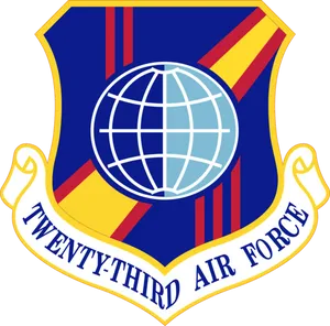 Twenty Third Air Force Emblem PNG Image