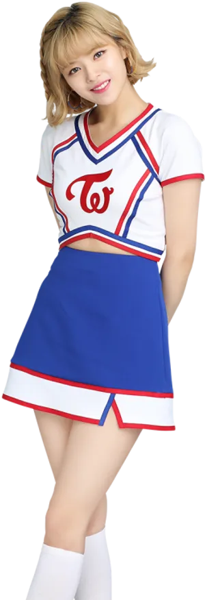 Twice Member Cheerleader Outfit PNG Image