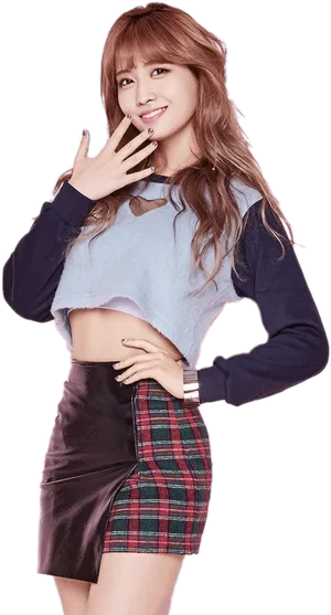 Twice Member Fashion Pose PNG Image