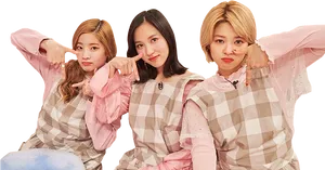 Twice Members Posing Casually PNG Image