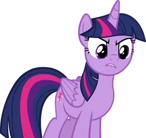 Twilight Sparkle Annoyed Expression PNG Image