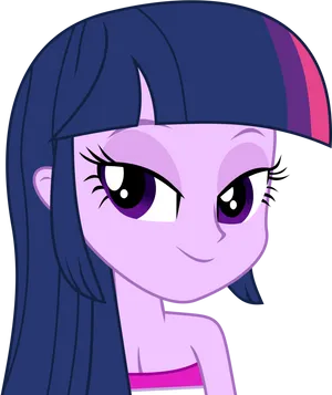 Twilight Sparkle Equestria Girls Portrait PNG Image