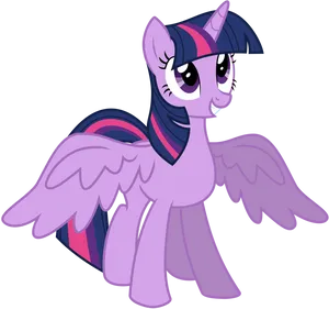 Twilight Sparkle_ Purple Pony With Wings PNG Image