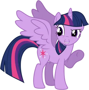 Twilight Sparkle_ Purple Unicorn Pegasus_ M L P PNG Image