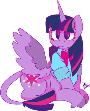 Twilight Sparkle Unicorn Pegasus Illustration PNG Image