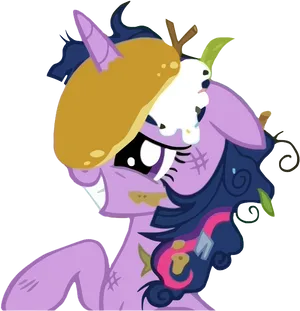 Twilight Sparklewith Acorn Hat PNG Image