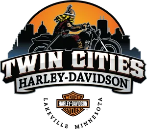 Twin Cities Harley Davidson Logo PNG Image