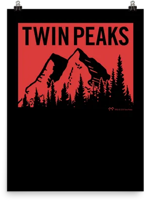 Twin Peaks Mountain Poster PNG Image