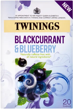 Twinings Blackcurrant Blueberry Tea Box PNG Image