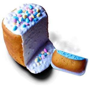 Twinkiewith Sprinkles Cut Open PNG Image