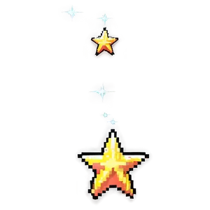 Twinkling Pixel Star Concept Png Gyu PNG Image